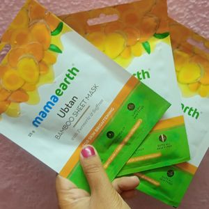 3️⃣ Mamaearth Ubtan Brand New Sheet Masks