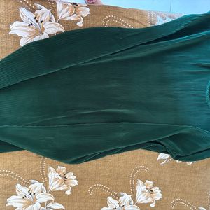 Mabish By Sonal Jain Green Satin Finish Cowl Dress