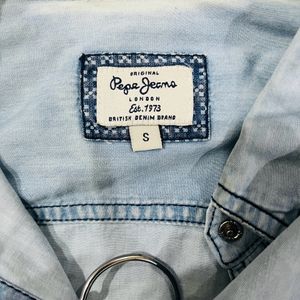 Pepe Jeans Faded Blue Denim Shirt