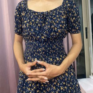 Floral Sweetheart Dress Women