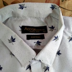 Accox Printed Shirt Regular Fit Size 44 XXL