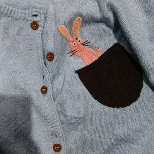 Cute Korean Bunny Cardigan Sweater