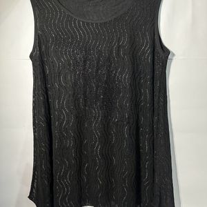 Sleeveless Black Top For Girls