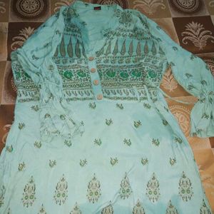 Light Green Cotton Kurti