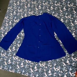 A Cute Navy Blue Shirt Style With Pockets