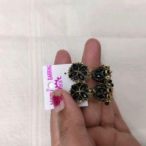 Combo Of 03 Black Different Earrings