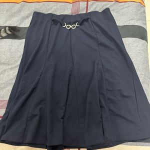 Navy Blue Knee Length Skirt