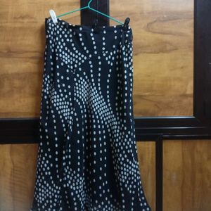 Black With White Dot Retro Skirt