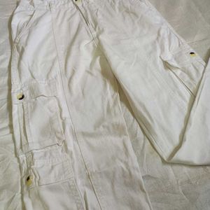 H&M White Cargo Pants