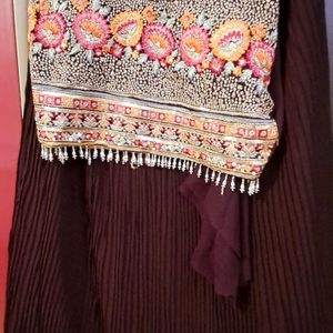 NEW Beautiful DARK COFFE BROWN partwear lehenga