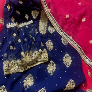 Sharara Set Blue Pink Combination