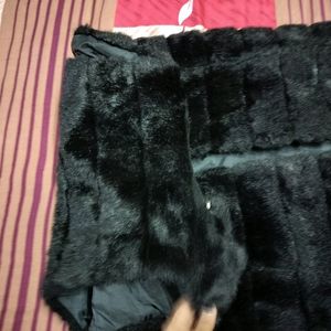 Soft Fur Cut Sleeve Jacket