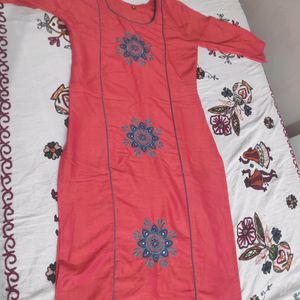 Carrot Red Women Kurti