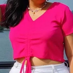 cute pink crop top