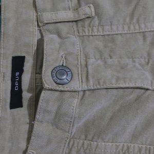 Opus Corduroy Beige Trouser