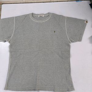 BAPE thermal Tshirt Grey 🩶 Size L