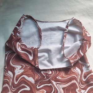 Brown And White Inner Come Top For Women