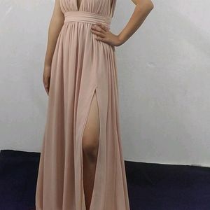 Side slit flowy dress