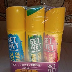 SET WET DEODRANT COMBO 3 IN 1 ONE PACK