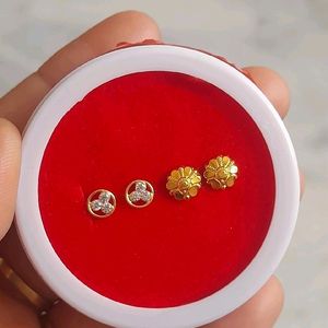 Beautiful New Shaining Stone Studs 2 Pairs