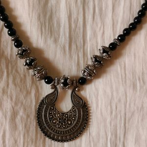 Black Bead Necklace