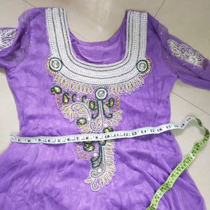 Levender Colour Kurta Set With Dupatta... C