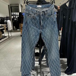 ZARA Rhinestone Straight Fit Denim