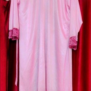 Pink Satin Short Nighty