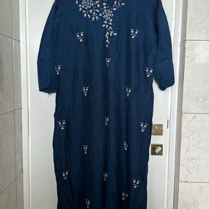 Navy Zardosi Embroidery Kurta 46