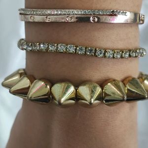 Set Of 3 Golden Braclet