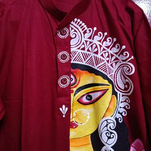 Hanpainted Maa Durga Kurta