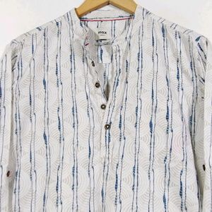 [Max Multicolour Printed Collar Neck Shirt (Men)]