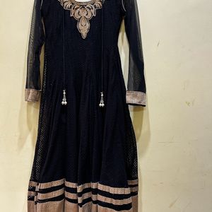 Black Colour Anarkali Suit Set Size M