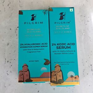 Pilgrim 2% Hyaluronic And Kojic Acid Serum Combo