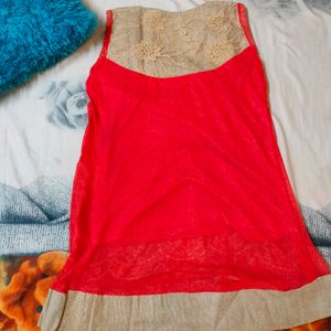 Coral festive Top Cum Short Kurti