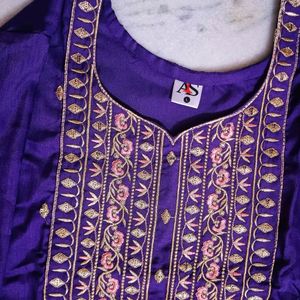 Purple Party wear Kurta Set