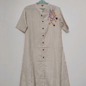 Cotton Kurta With Embroidery