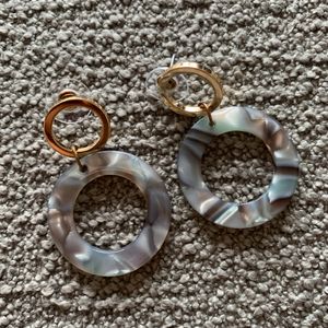 Acrylic Marble Print Earrings