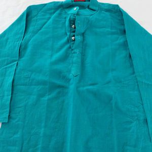 Teal Blue Cotton Shirt (Boys)