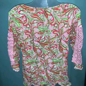 Multicolor top with embroidery for Girls/Women