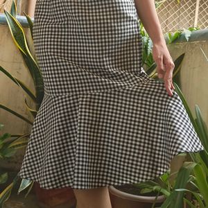 Black/White Checkered Skirt