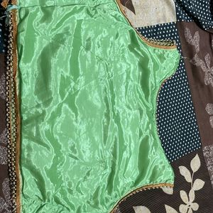 Pista  Green Lahnga Chunni ( Stained Are Washable)