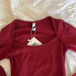 Burgundy Newme Top