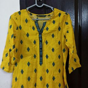 Mustard Colour Kurti