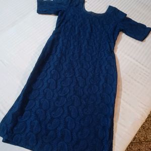 Blue Chicken Karo Kurti Beautiful