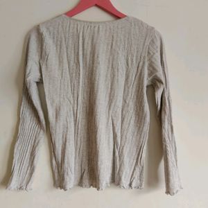 Casual Grey Full sleeved Top