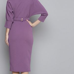 Sassafras Boat Neck Dress With Belt