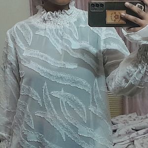 Dimraj AD white Net Shirt