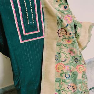 Dress Material With Banarasi Dupptta