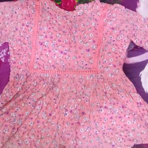 Flower Print Pink Top